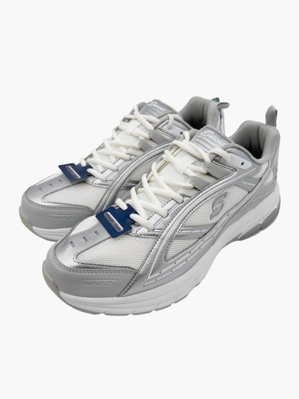 NEW S Sport By Skechers Men's Stark Sneakers - Silver